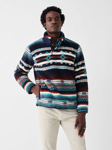 Faherty Doug Good Feather High Pile Fleece Popover / Rising Sky Turquoise-nineNORTH | Men's & Women's Clothing Boutique