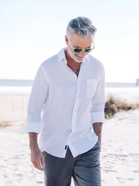 Faherty Linen Laguna Shirt / White-nineNORTH | Men's & Women's Clothing Boutique