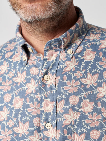 Faherty Short-Sleeve Breeze Shirt / Faded Floral Batik - nineNORTH | Men's & Women's Clothing Boutique