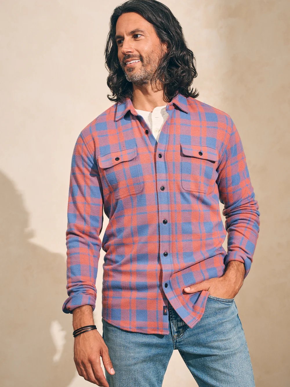 Faherty Legend Sweater Shirt / Rose Blue Check-nineNORTH | Men's & Women's Clothing Boutique