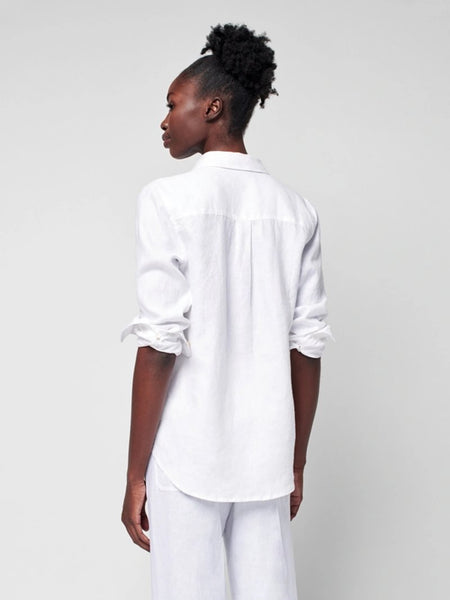 Faherty Summer Sands Linen Relaxed Shirt / White-nineNORTH | Men's & Women's Clothing Boutique