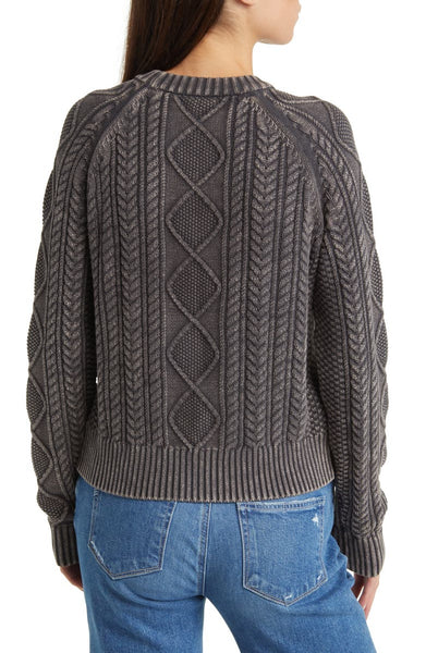 Faherty Sunwashed Cable Crew Sweater / Phantom - nineNORTH | Men's & Women's Clothing Boutique