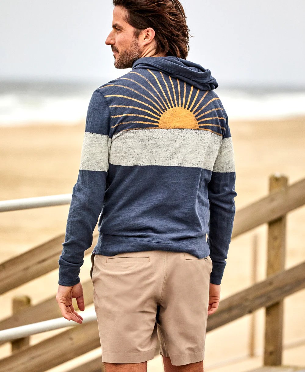 Faherty Sunwashed Sunray Slub Hoodie / Beach Sunset-nineNORTH | Men's & Women's Clothing Boutique