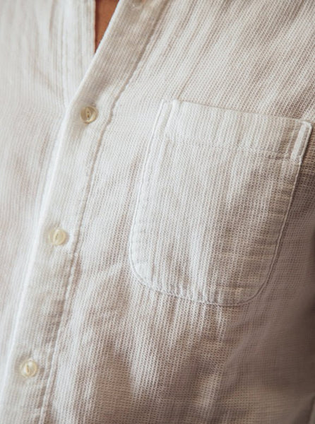 Hiroshi Kato The Ripper Waffle Double Gauze Shirt / White - nineNORTH | Men's & Women's Clothing Boutique