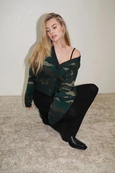 LNA Camo Jacquard Cardigan-nineNORTH | Men's & Women's Clothing Boutique