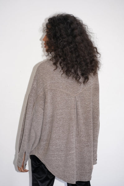 LNA Kasper Sherpa Terry Shirt Jacket / Shitake Brown-nineNORTH | Men's & Women's Clothing Boutique