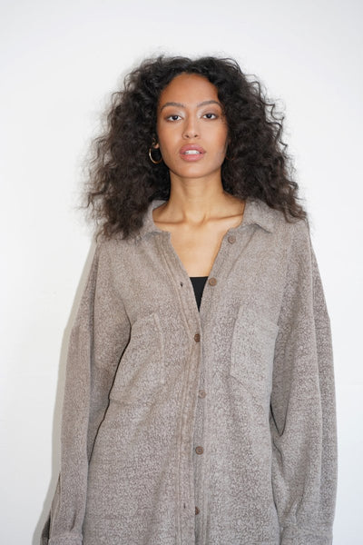 LNA Kasper Sherpa Terry Shirt Jacket / Shitake Brown-nineNORTH | Men's & Women's Clothing Boutique