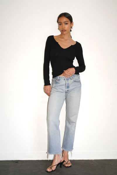LNA Emory Notch Long Sleeve / Black-nineNORTH | Men's & Women's Clothing Boutique
