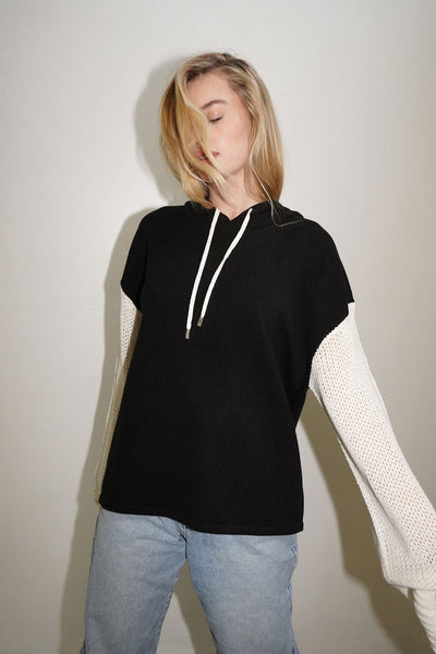 LNA Monaco Hoodie / Black & Ivory-nineNORTH | Men's & Women's Clothing Boutique