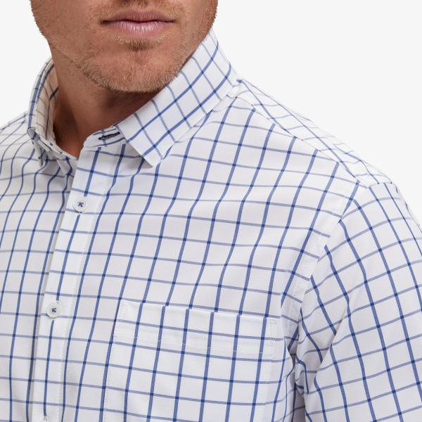 Mizzen + Main Leeward No Tuck / White Navy Windowpane-nineNORTH | Men's & Women's Clothing Boutique