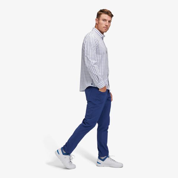 Mizzen + Main Leeward No Tuck / White Navy Windowpane-nineNORTH | Men's & Women's Clothing Boutique
