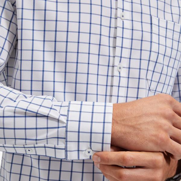 Mizzen + Main Leeward No Tuck / White Navy Windowpane-nineNORTH | Men's & Women's Clothing Boutique