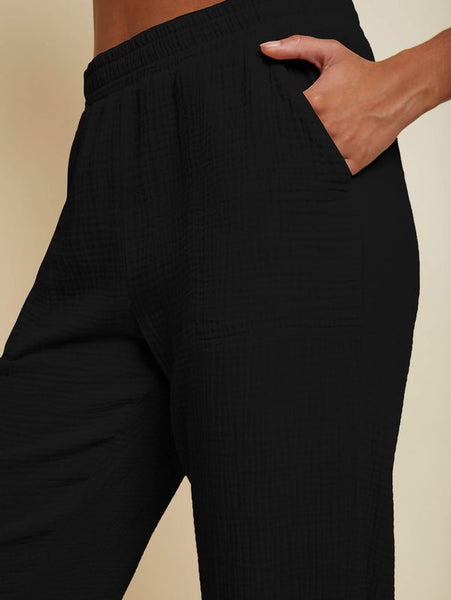 Nation LTD Cairo Gauze Lounge Pant / Black - nineNORTH | Men's & Women's Clothing Boutique