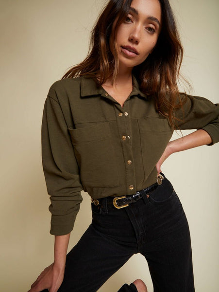 Nation LTD Fritzie A-Line Cropped Workshirt / Ozark-nineNORTH | Men's & Women's Clothing Boutique