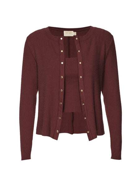 Nation LTD Nona Cardigan Matching Set / Maroon-nineNORTH | Men's & Women's Clothing Boutique