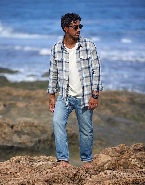 Outerknown Blanket Shirt / Heather Grey Isle Plaid-nineNORTH | Men's & Women's Clothing Boutique