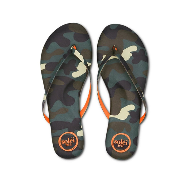 Solei Sea / Indie Camo & Orange Sandal - nineNORTH | Men's & Women's Clothing Boutique