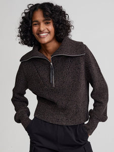 Varley Mentone Half-Zip Knit Pullover / Black Speckle-nineNORTH | Men's & Women's Clothing Boutique