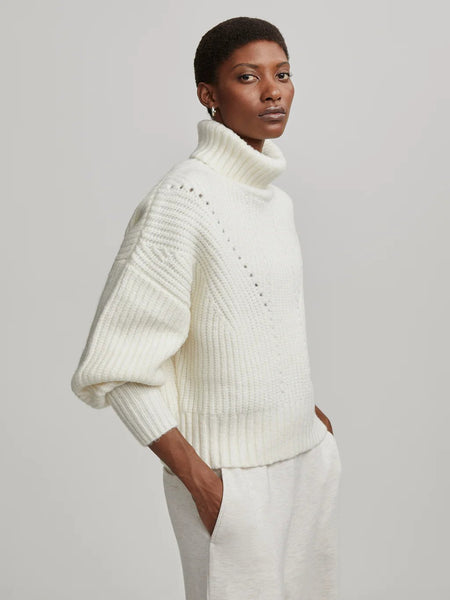Varley Rogan Cropped Knit Sweater / Egret - nineNORTH | Men's & Women's Clothing Boutique