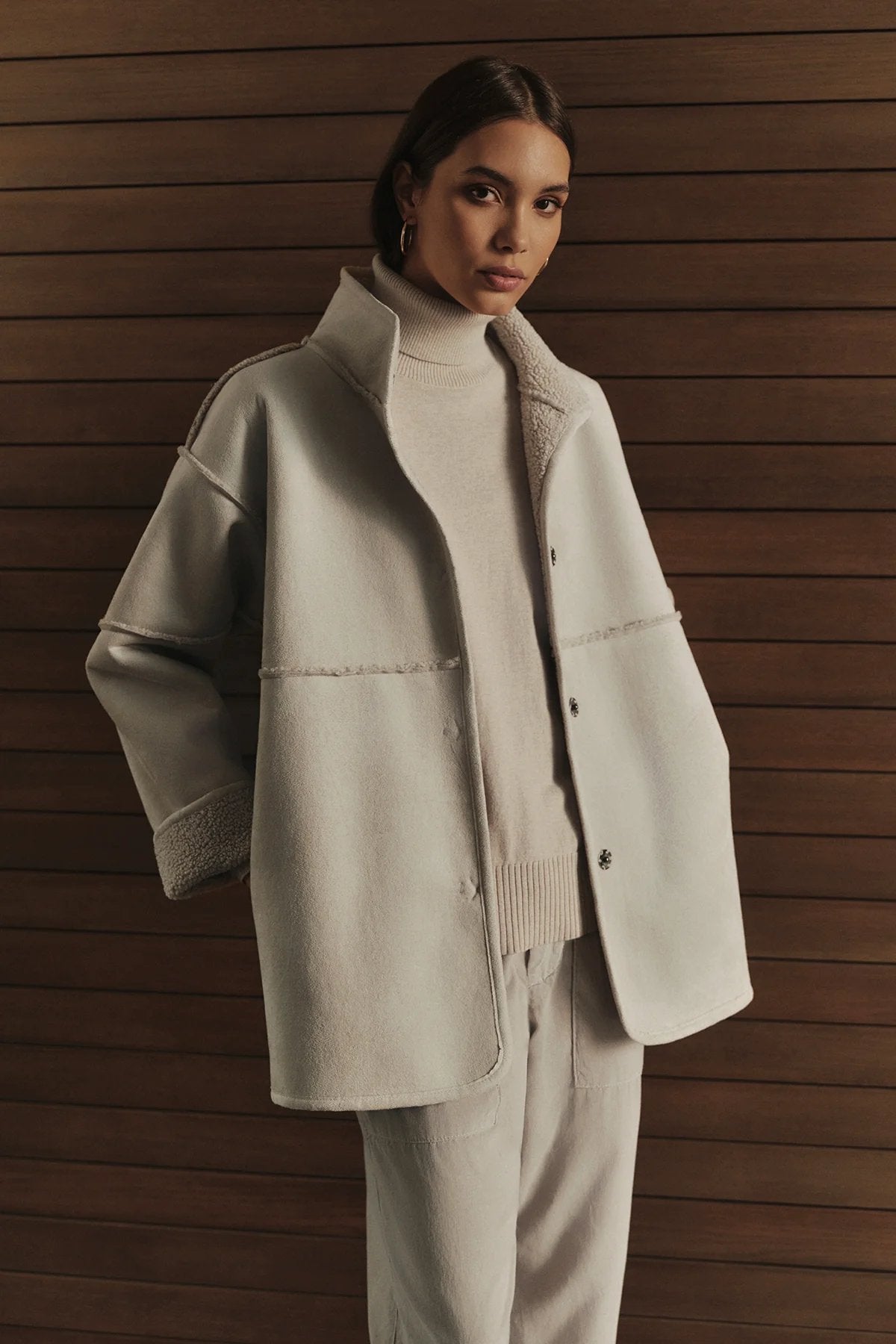 Velvet Albany Lux Sherpa Reversible Jacket / Ecru-nineNORTH | Men's & Women's Clothing Boutique