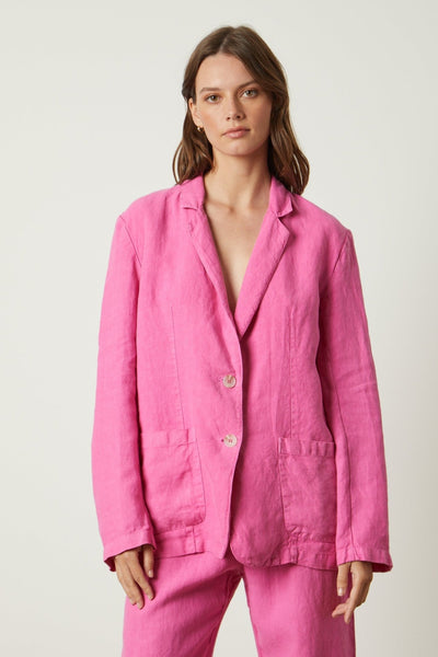 Velvet Cassie Heavy Linen Blazer / Flamingo-nineNORTH | Men's & Women's Clothing Boutique