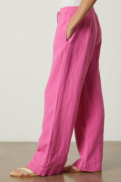 Velvet Gwyneth Heavy Linen Pant / Flamingo-nineNORTH | Men's & Women's Clothing Boutique
