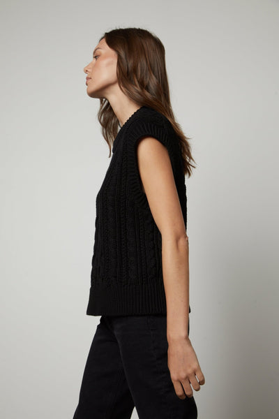 Velvet Hadden Cotton Sweater Vest / Black-nineNORTH | Men's & Women's Clothing Boutique