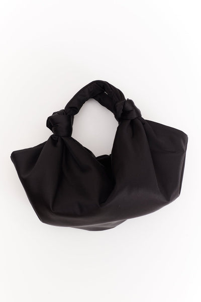 Velvet Robyn Satin Knot Bag / Black - nineNORTH | Men's & Women's Clothing Boutique