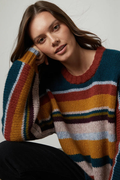 Velvet Samara Striped Crew Neck Sweater-nineNORTH | Men's & Women's Clothing Boutique
