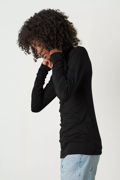 Velvet Talisia Gauzy Whisper Fitted Mock Neck Tee / Black-nineNORTH | Men's & Women's Clothing Boutique