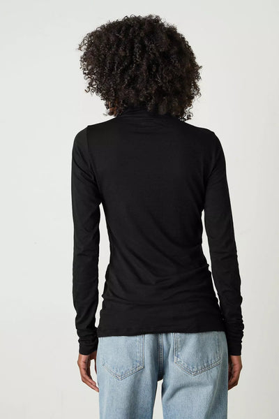 Velvet Talisia Gauzy Whisper Fitted Mock Neck Tee / Black-nineNORTH | Men's & Women's Clothing Boutique